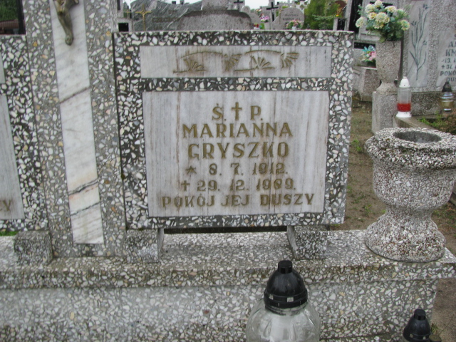 Marianna Gryszko 1912 Pieniężno - Grobonet - Wyszukiwarka osób pochowanych