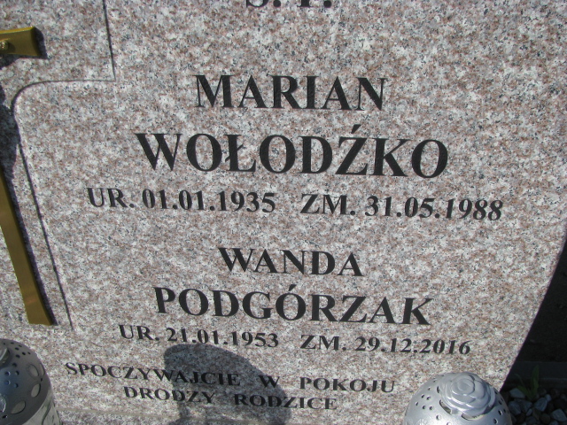 Wanda Podgórzak 1953 Pieniężno - Grobonet - Wyszukiwarka osób pochowanych