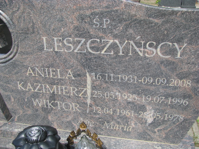 Kazimierz Leszczyński 1925 Pieniężno - Grobonet - Wyszukiwarka osób pochowanych