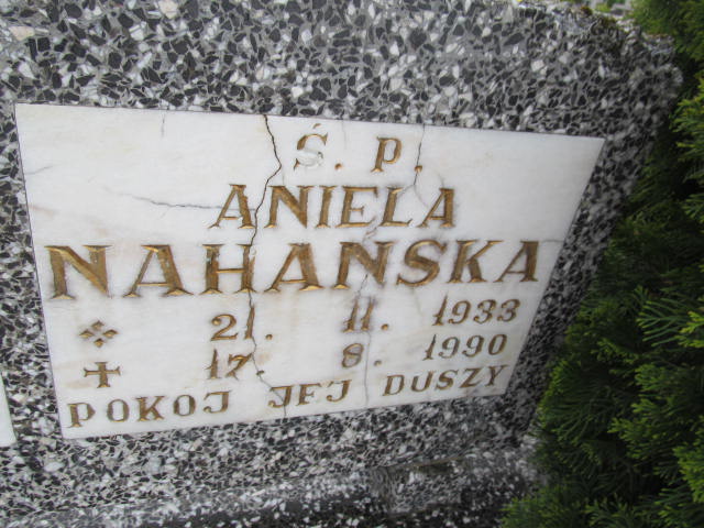 Aniela Nahańska 1933 Pieniężno - Grobonet - Wyszukiwarka osób pochowanych