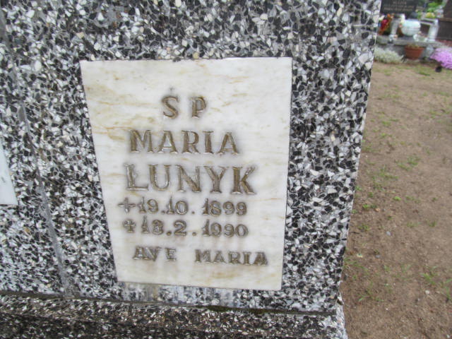 Maria Łunyk 1899 Pieniężno - Grobonet - Wyszukiwarka osób pochowanych